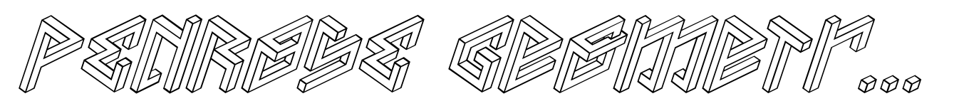 PENROSE Geometric Outline Italic